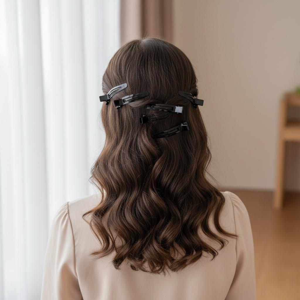 Big Black Snap Hair Clips – 12 Pcs Per Card