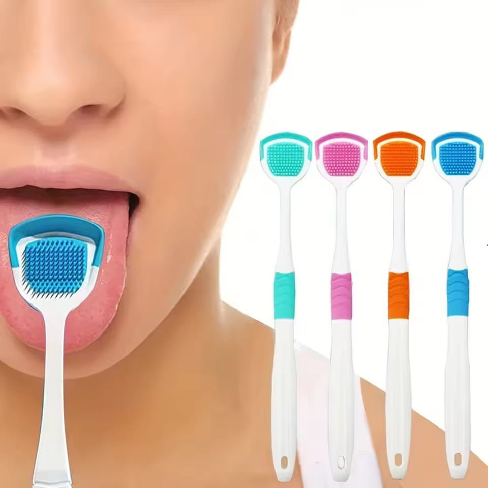 Dual-Action Tongue Scraper Brush – Professional Oral Hygiene Tool